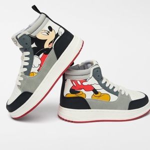 ZARA High Top Mickey Sneakers